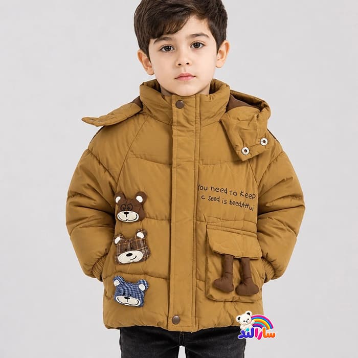کاپشن وارداتی پسرانه طرح سه خرس 5 تا 8 سال