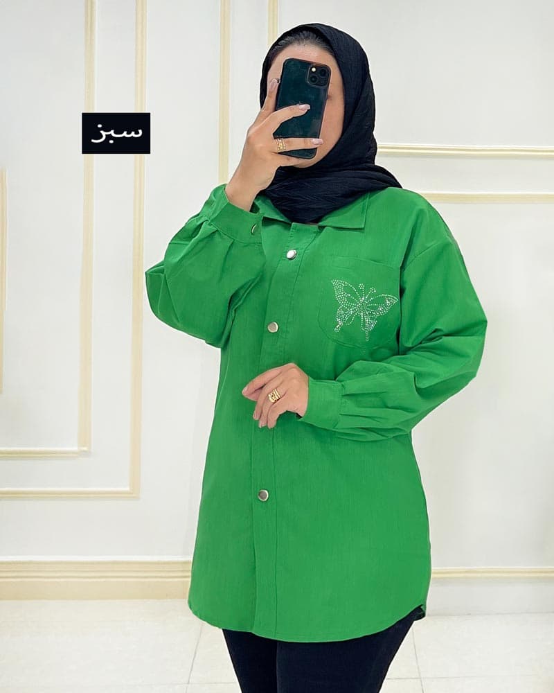 شومیز مانتویی داکرون پروانه کد۳۱۳۱۳۷ — تصویر ۲