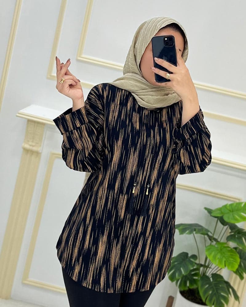 شومیز نخی یقه بندی کد۹۲۵۸۸۸