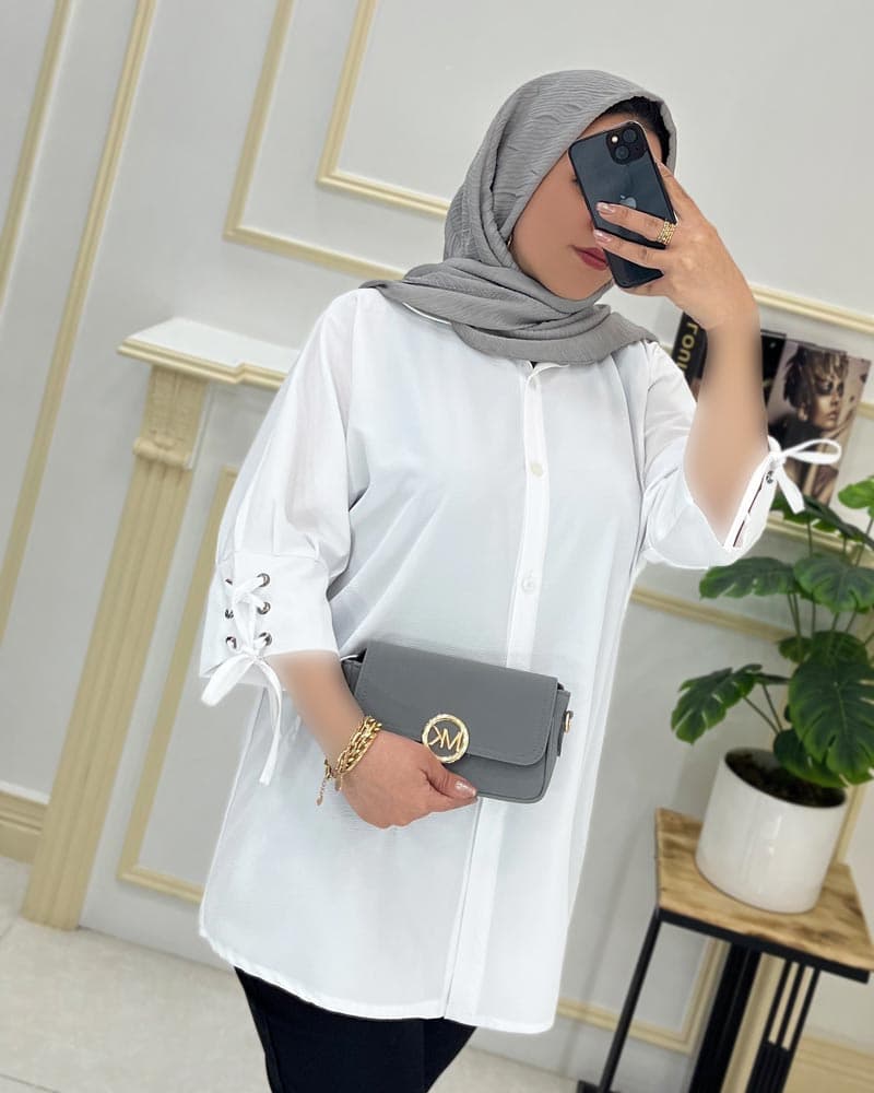 شومیز کیمونو آستین بندی کد۳۲۶۸۸ — تصویر ۷