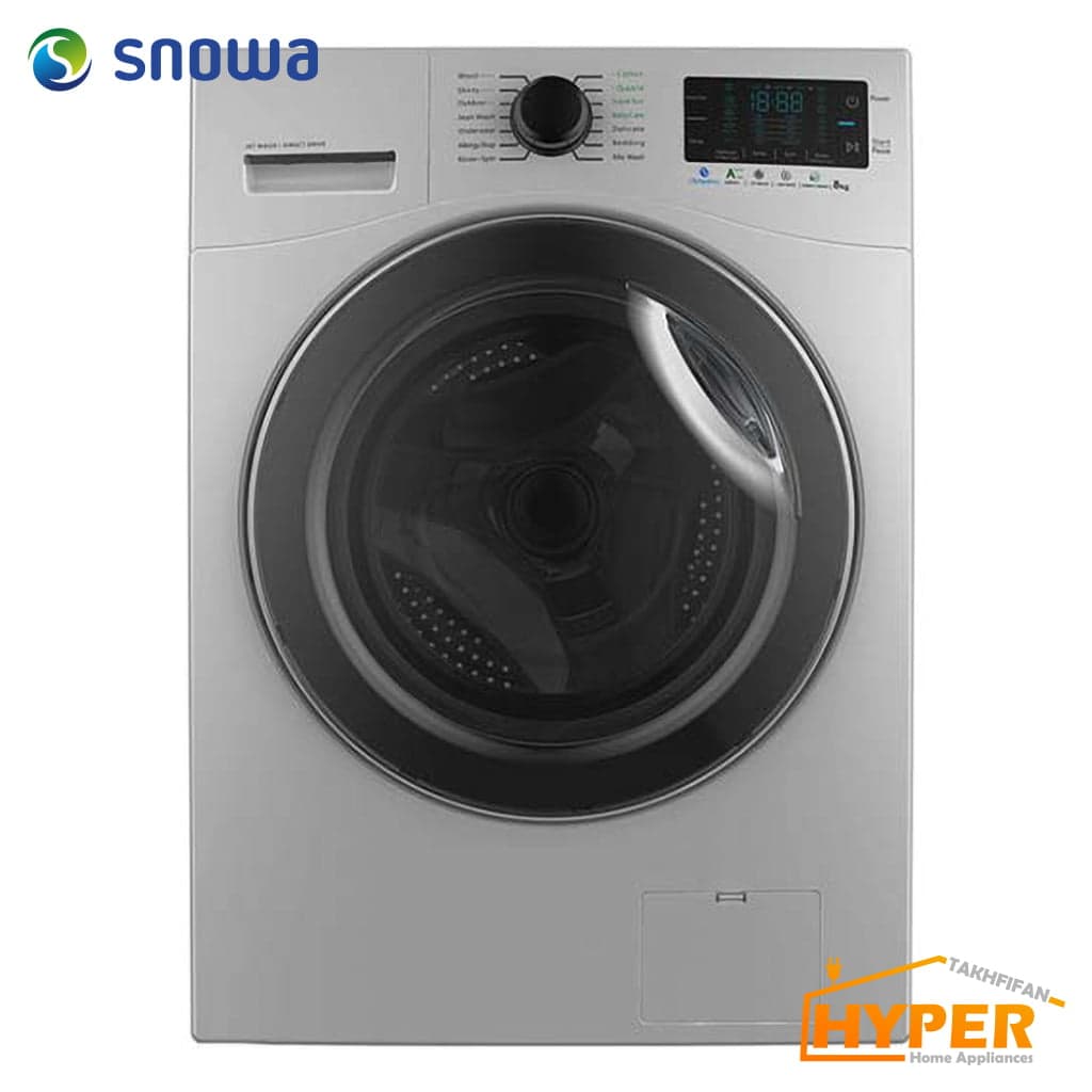 ماشین لباسشویی اسنوا SWM-84518 تیتانیوم 8 کیلویی