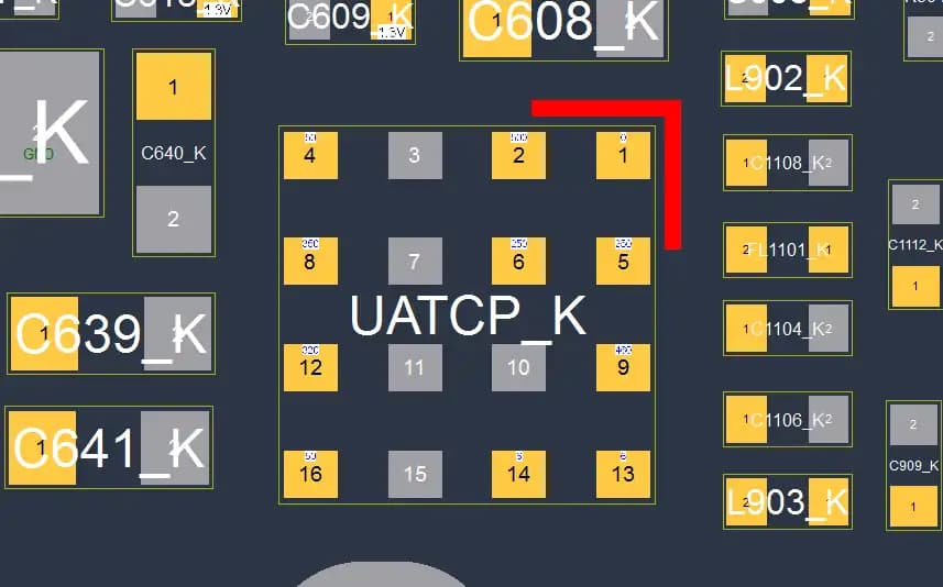 آی سی تیونر آنتن آر اف آیفون ایکس | (LATCP_K)(UATCP_K)IC RF Tuner Antenna iPhone X (SKY16708-11) — تصویر ۳