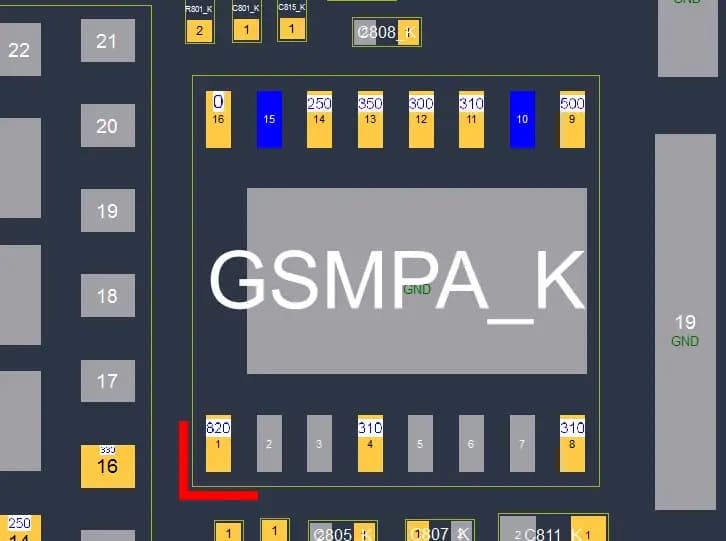 آی سی پاور آمپلی فایر جی اس ام آیفون ایکس | (GSMPA_K)IC Amplifier GSM iPhone X (SKY77367) — تصویر ۲