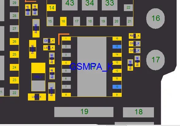 آی سی پاور آمپلی فایر جی اس ام آیفون ایکس | (GSMPA_K)IC Amplifier GSM iPhone X (SKY77367) — تصویر ۳