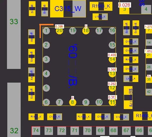 آی سی آمپلی فایر (کم نویز) آیفون ایکس اس | (DSM44L_K)(DSM44U_K)(HFQRXRCJB-500) IC Amplifier (LNA) iPhone XS — تصویر ۶
