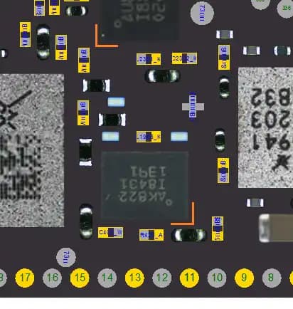 آی سی تریپلکسر آیفون ایکس اس | (TPLX2L_A)(TPLX2U_A)IC Triplexer iPhone XS (ACFM_W223_AP1)
