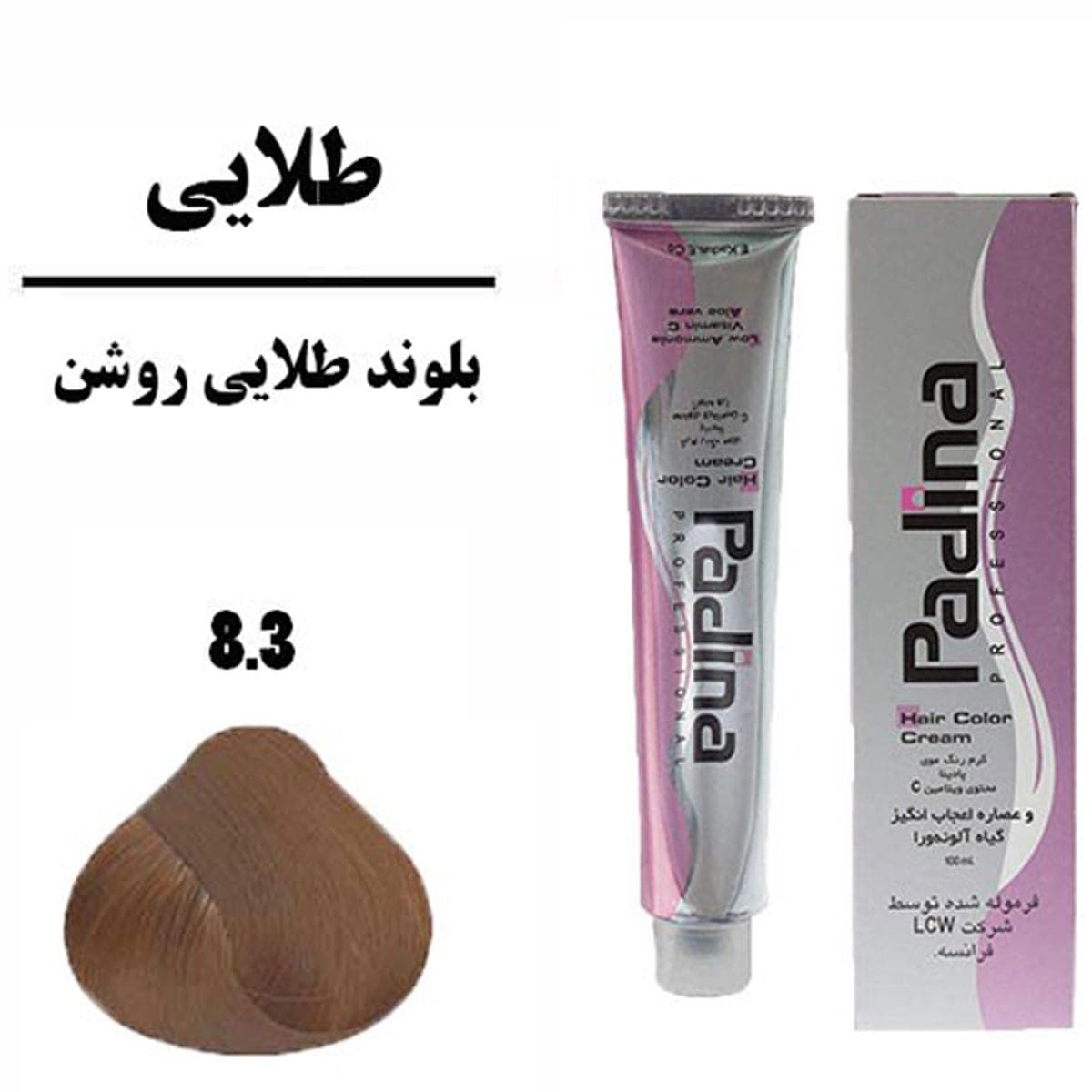 کرم رنگ مو بلوند طلایی روشن کد G7 8.3 پادینا 100 میل
