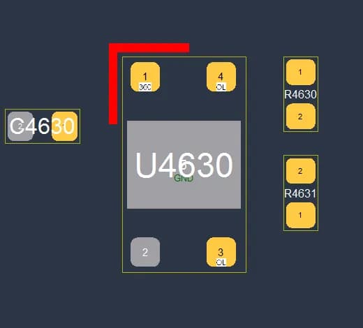 آی سی سنسور مغناطیسی اثر هال آیفون 11 پرومکس | (U4630)(U8301)IC Hall Effect iPhone 11 Pro Max (AK8789) — تصویر ۳