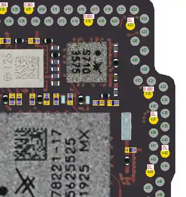 آی سی آر اف کوپلر آیفون 11 پرو مکس | (CPLR_L_K)(CPLR_U_K)(CPL2)(CPL1)IC RF Copler Antenna iPhone11Pro Max (SKY16710) — تصویر ۵