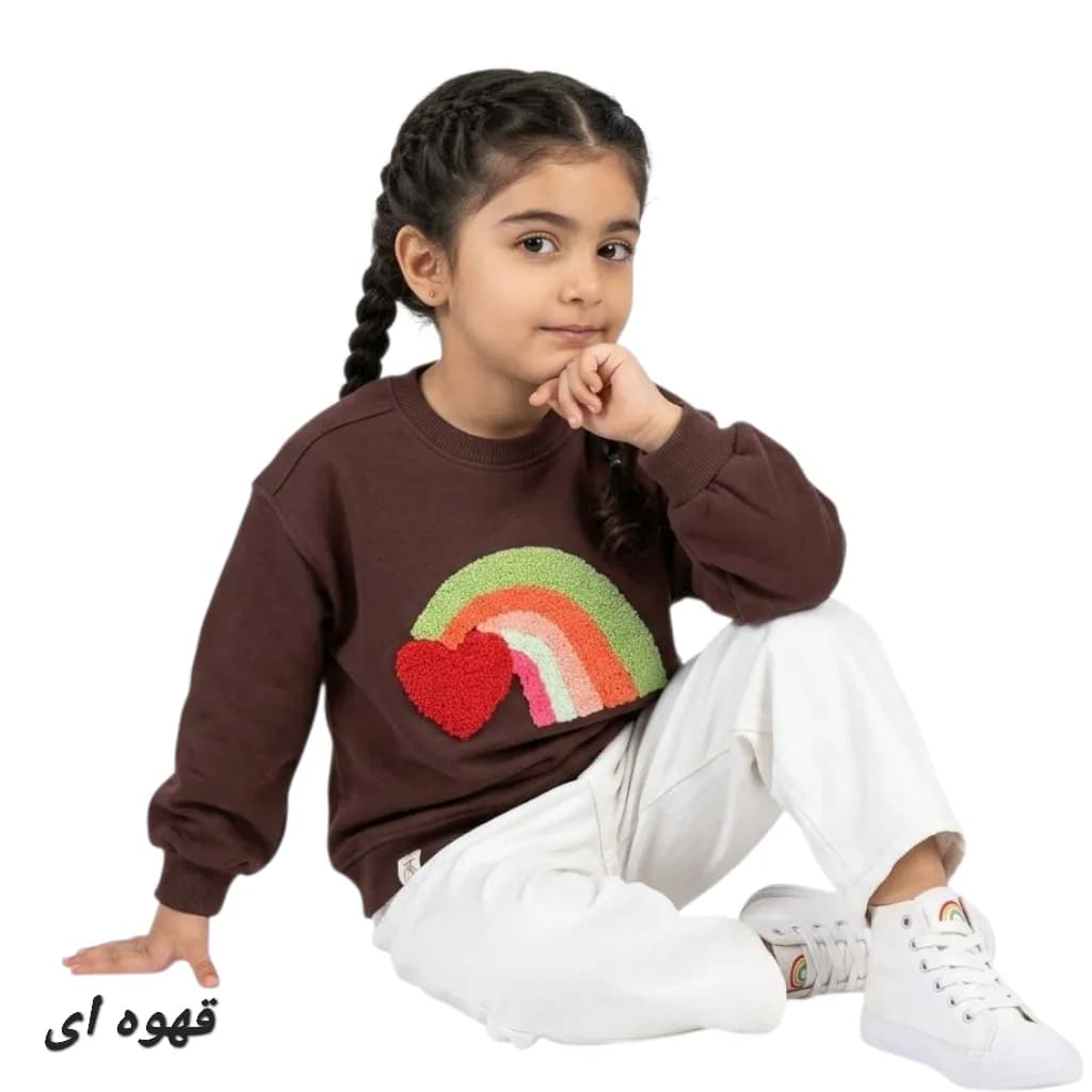 بلوز دخترانه سلانیک رنگینکمان — تصویر ۲