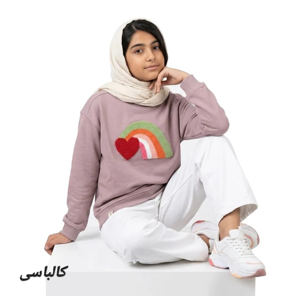 بلوز دخترانه سلانیک رنگینکمان — تصویر ۳