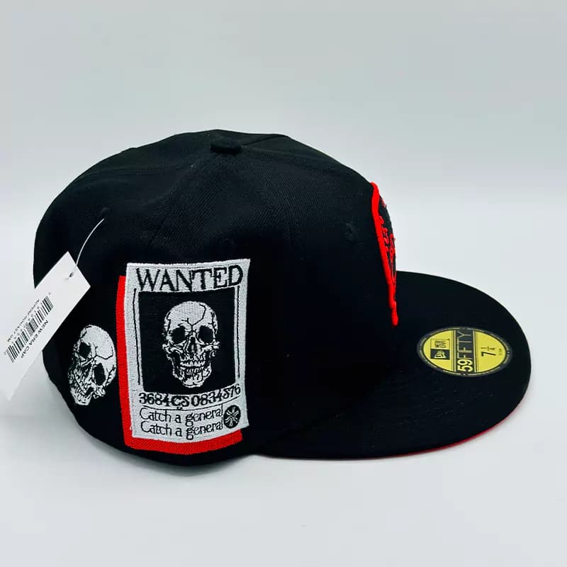کلاه کپ فیت بک Wanted Skull مشکی — تصویر ۲