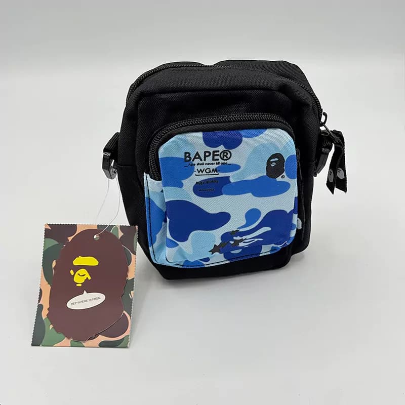 بادی بگ یا کیف بیپ Bape وارداتی آبی — تصویر ۲