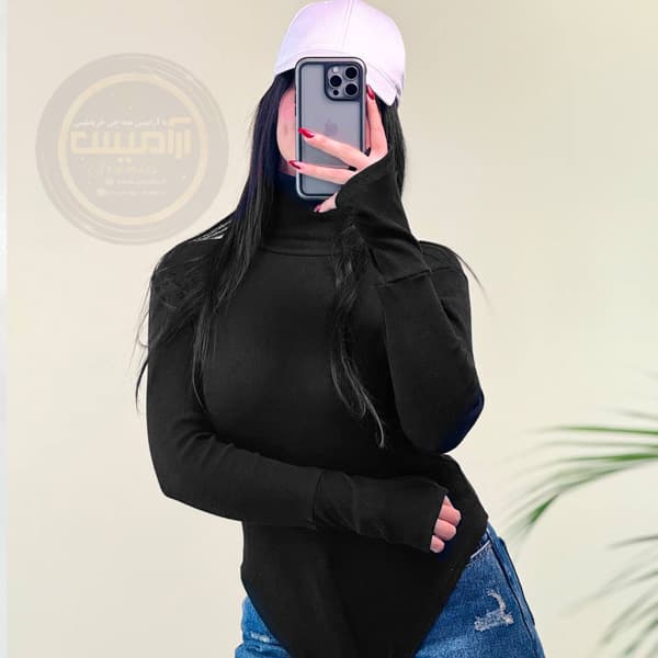بادی آستین بلند یقه اسکی کبریتی — تصویر ۳