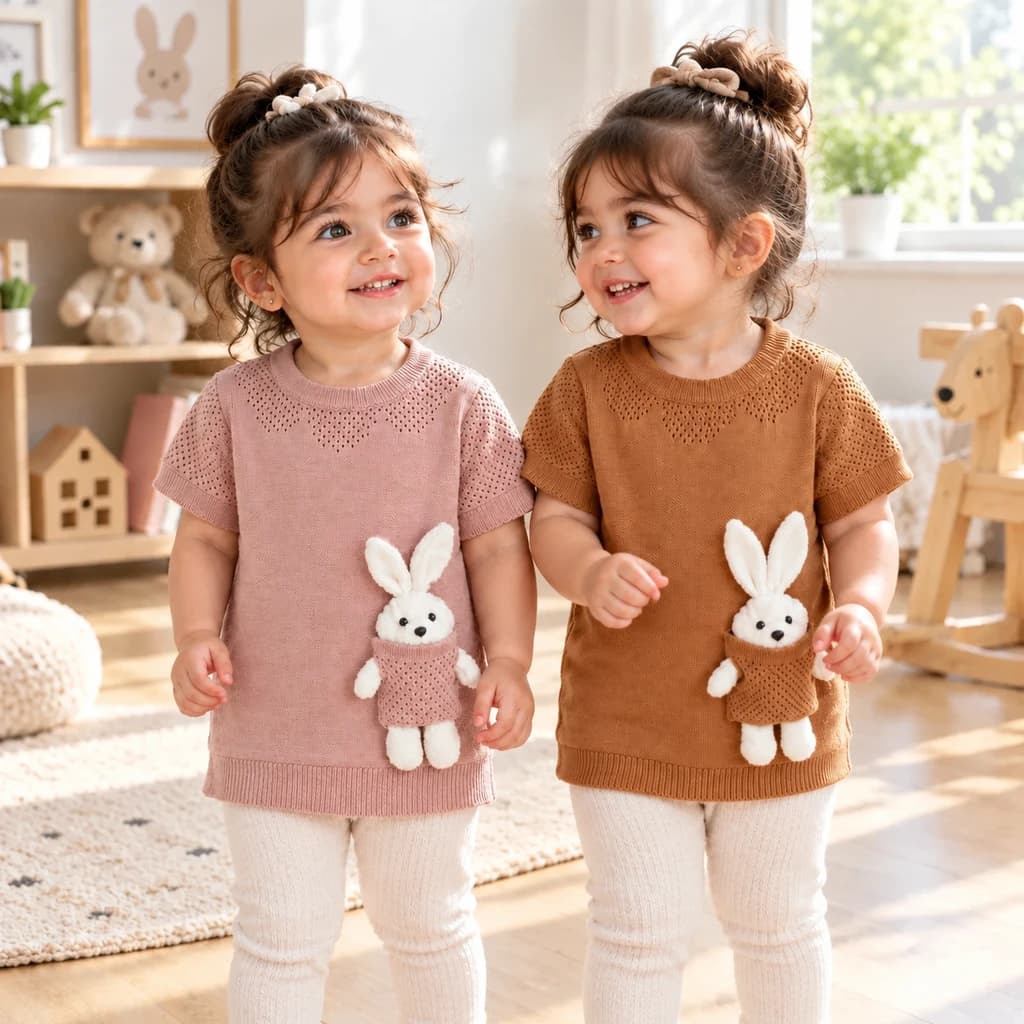 5187-بلوز بافت عروسک دار