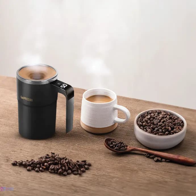 ماگ همزن دار لپرسو مدل LPCFFM0018 ظرفیت ۳۸۰ میلی‌لیتر استیل ضد زنگ — تصویر ۲
