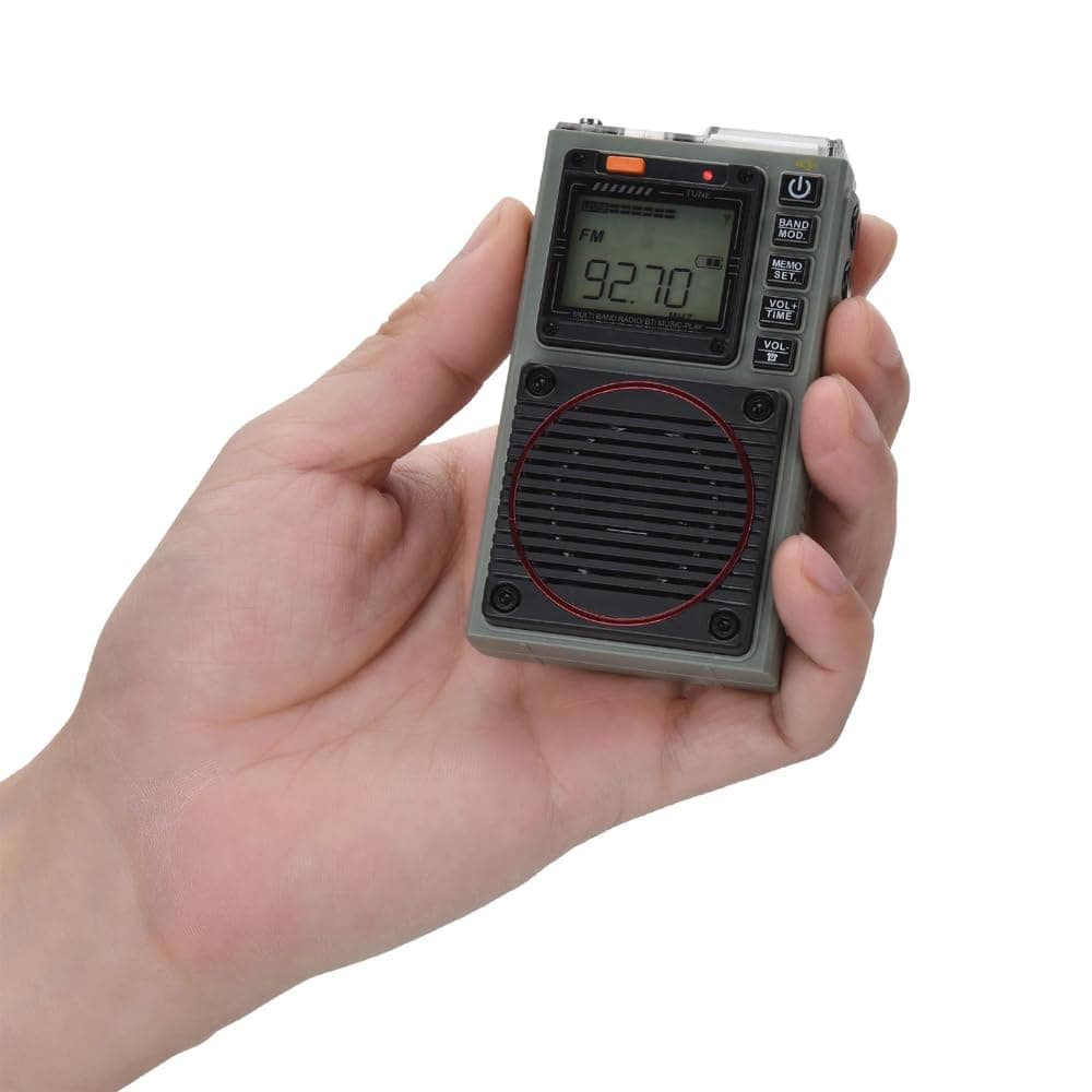 DollaTek DAB/DAB+ FM VHF AM SW WB باند رادیو قابل حمل رادیو موج کوتاه برنامه پشتیبانی از رادیو هوشمند از راه دور باس استریو SOS زنگ هشدار — تصویر ۳