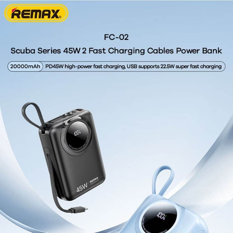 پاوربانک 20000mAh ریمکس 45 واتی مدل FC-02 — تصویر ۵