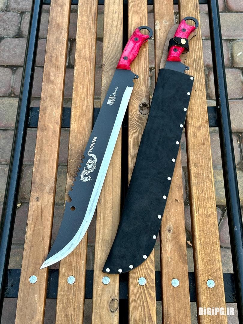 🔪 چاقوی بامبو هانتر حلقه‌دار ۶۰ سانتی (ساخت زنجان) – شکوه و قدرت در یک ابزار 🔪