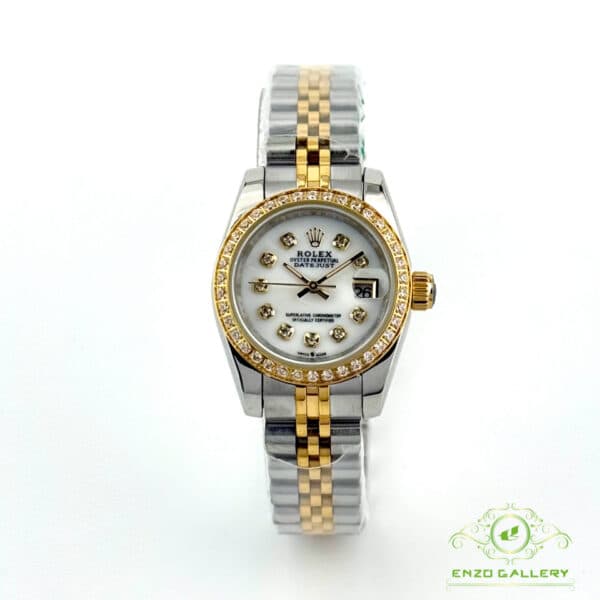 ساعت مچی رولکس زنانه نگین دار rolex rl679