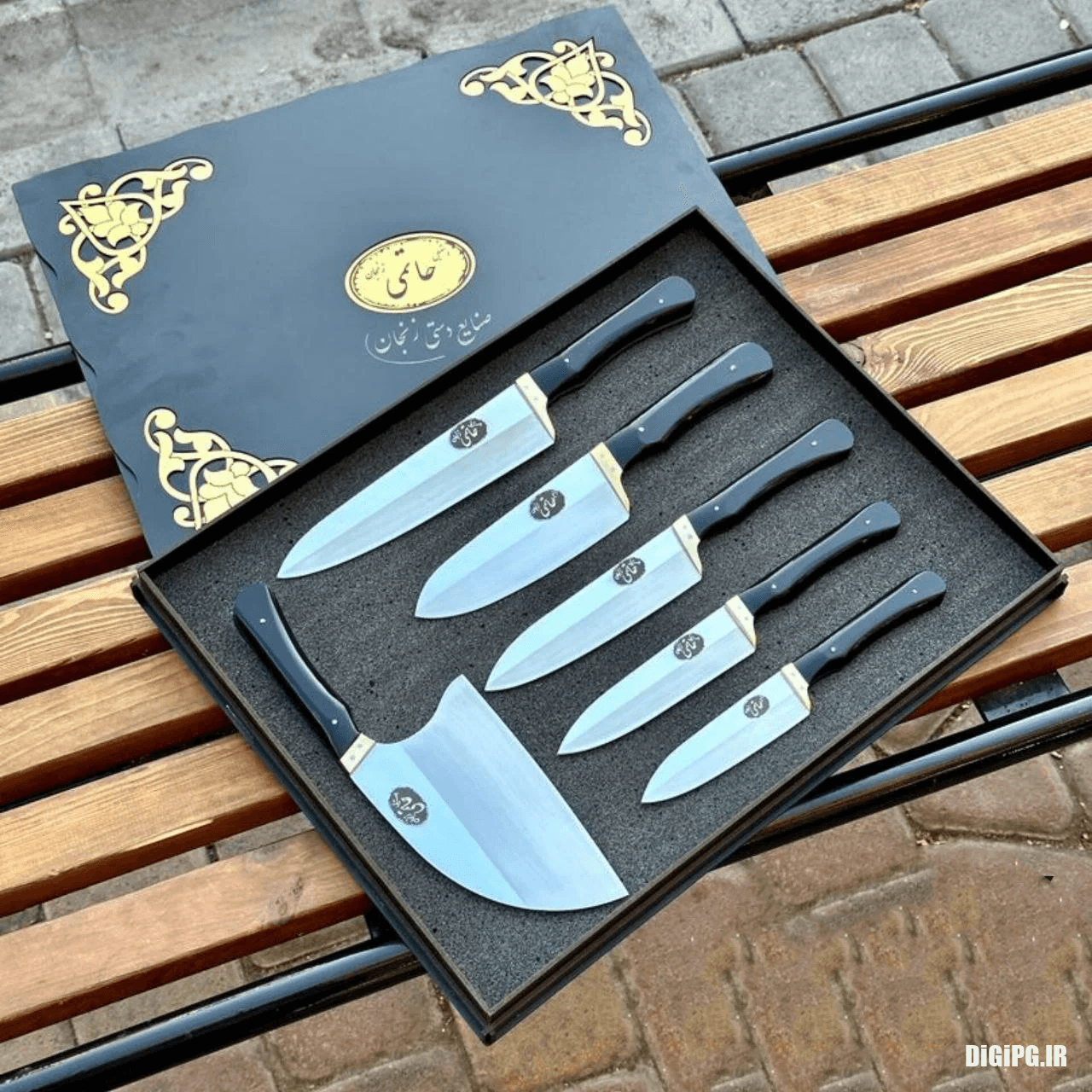 سرویس جهیزیه ۶ پارچه چاقو آشپزخانه همراه با جعبه
