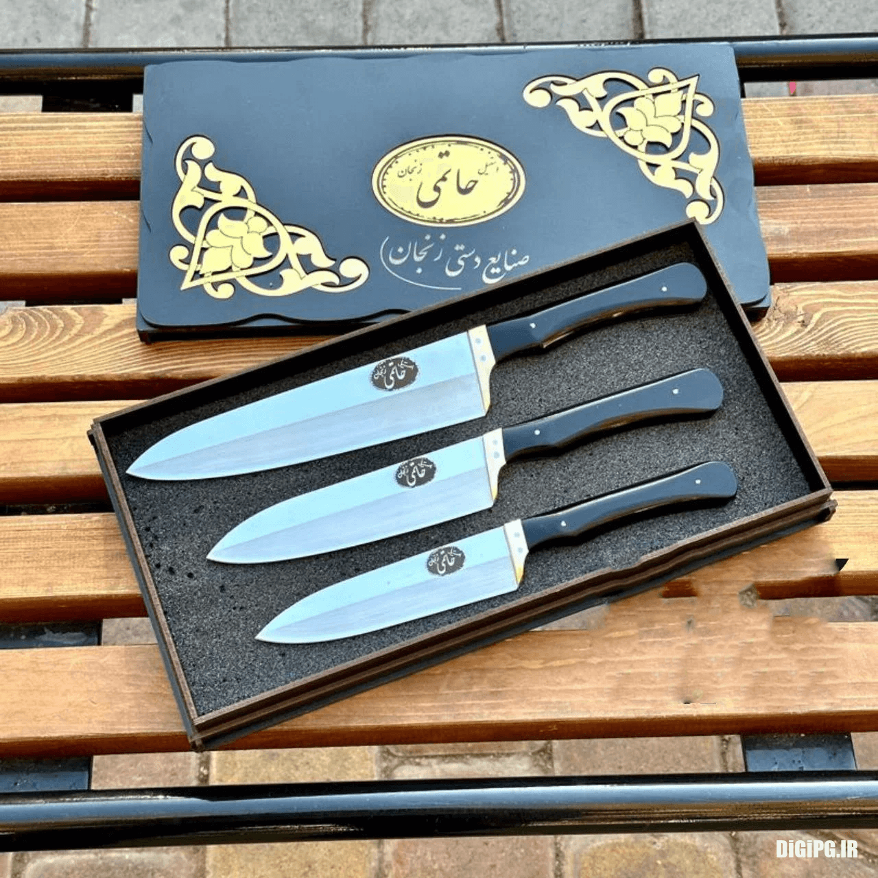 سرویس همه کاره چاقو زنجان اصل با جعبه بسته ۳ عددی با جعبه