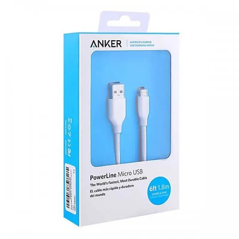 کابل میکرو یو اس بی انکر Anker A8133H21 Powerline Micro USB Cable 1.8m کدm18236 — تصویر ۲