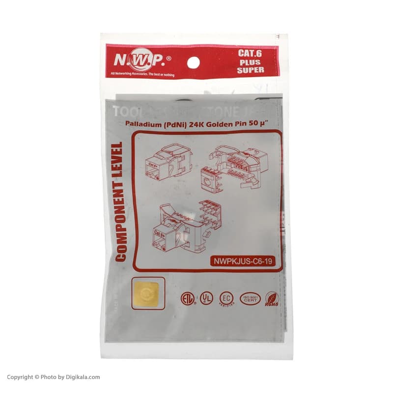 کیستون CAT6 ان دبلیو پی مدل NWPKJUS-C6-19 کدm18231 — تصویر ۲