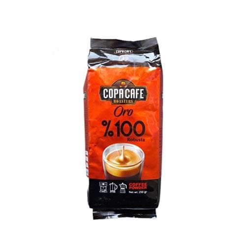 دانه قهوه کافه مدل اورو 100% 250گ روبوستا کوپا