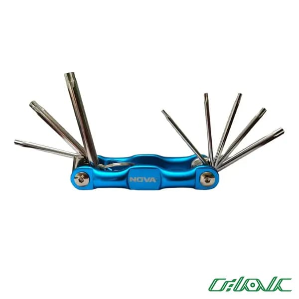 مجموعه 8 عددی آچار ستاره‌ای تاشو نووا مدل NTK-1008