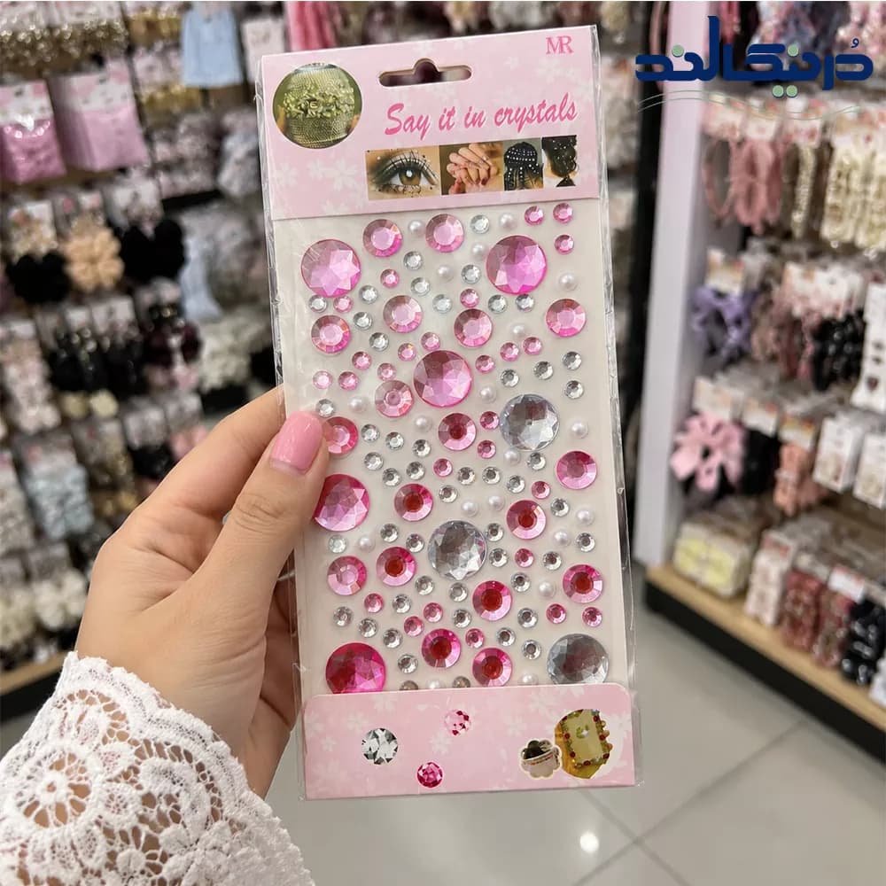نگین چسبی صورتی مدل دایره — تصویر ۲