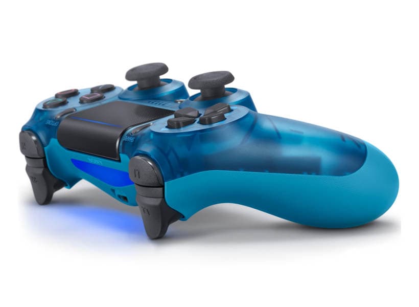 دسته PS4 شفاف آبی — تصویر ۳
