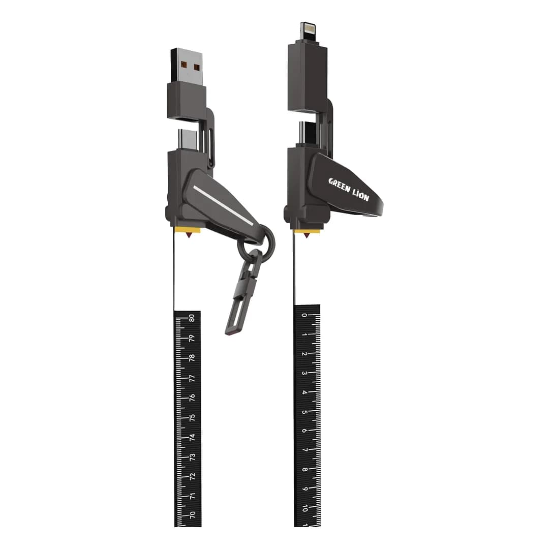 کابل شارژ و انتقال داده ۴ در ۱ گرین لاین (GN4N1LA240W) Green Lion 4-in-1 Fast Charging Cable