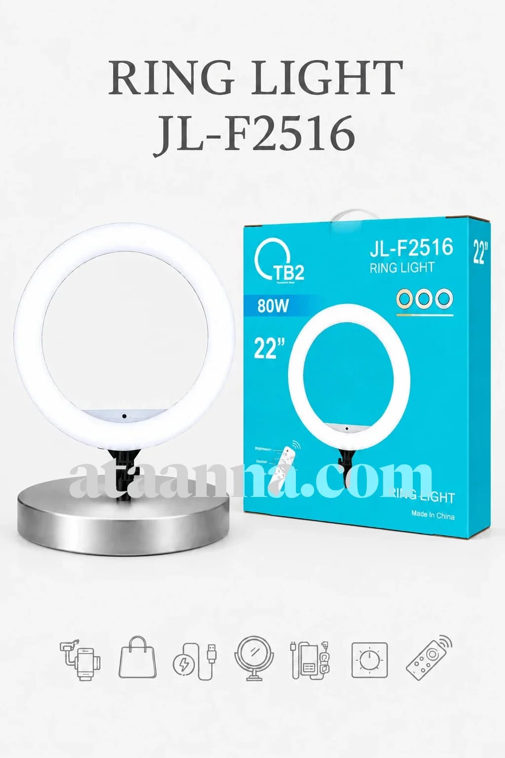 رینگ لایت تی بی تو | Ring Light TB2 – JL-F2516(اصل + گارانتی)