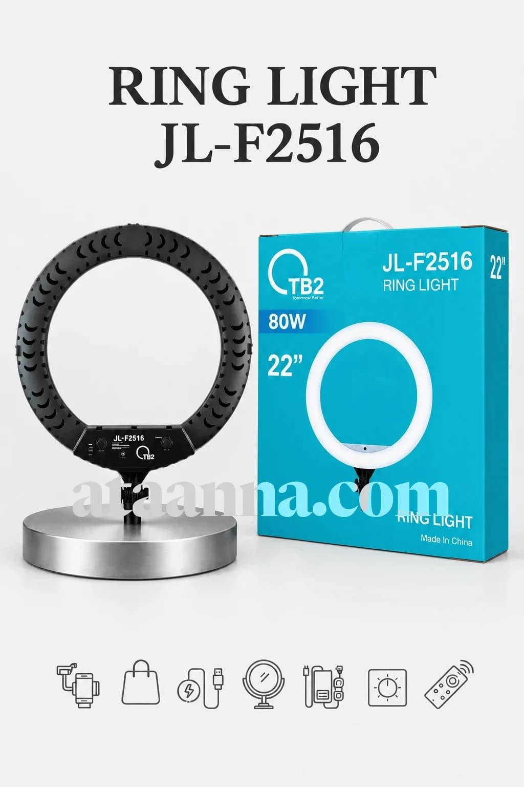 رینگ لایت تی بی تو | Ring Light TB2 – JL-F2516(اصل + گارانتی) — تصویر ۳