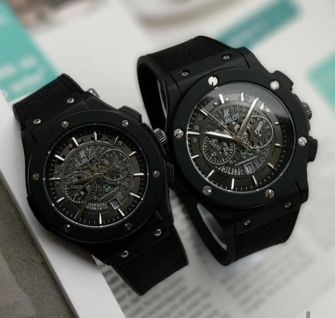 ساعت مچی ست مردانه و زنانه Hublot (مشکی) کد 4564
