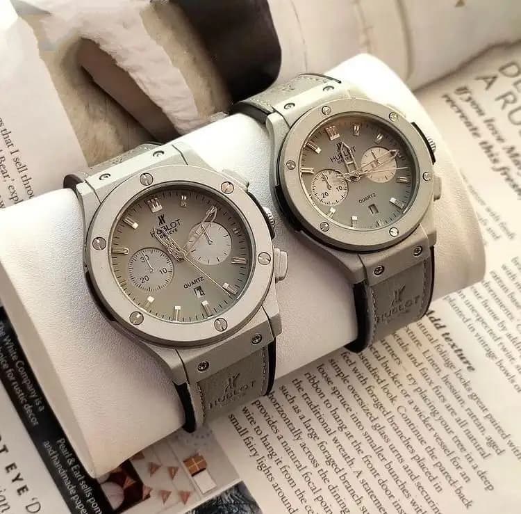 ست ساعت مچی مردانه و زنانه Hublot (سبز ارتشی) کد 4561