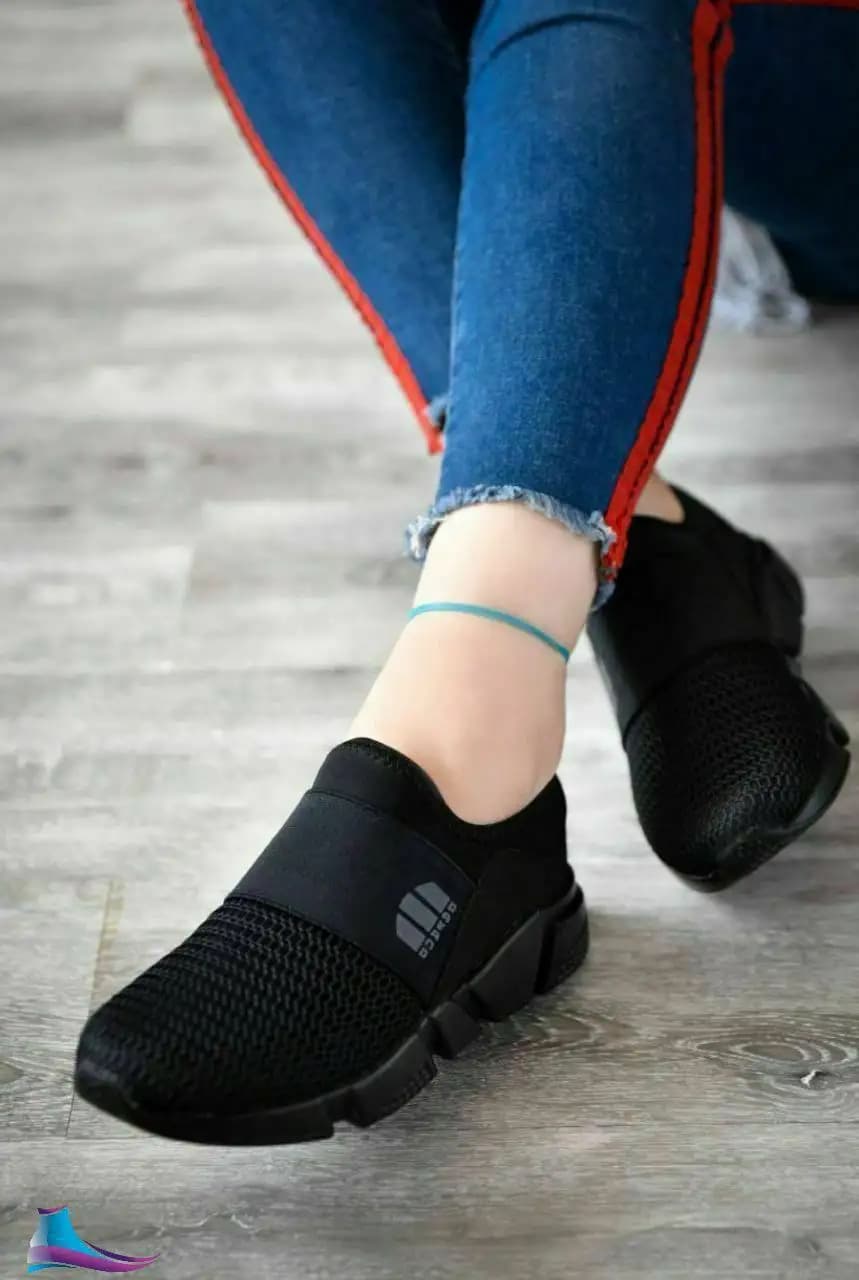 کتونی رویه بافتی کف طبی (مشکی) کد 4539