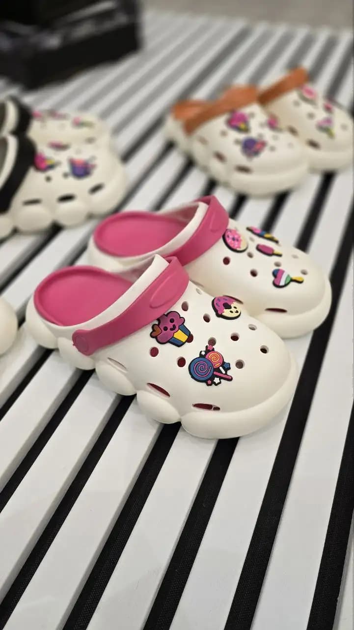کراکس زنانه پایون (کرم-صورتی) کد 4509