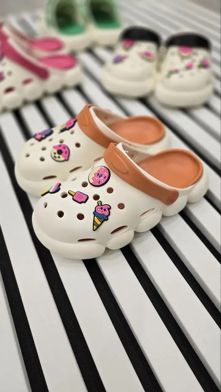 کراکس زنانه پایون (کرم-قهوه ای) کد 4509