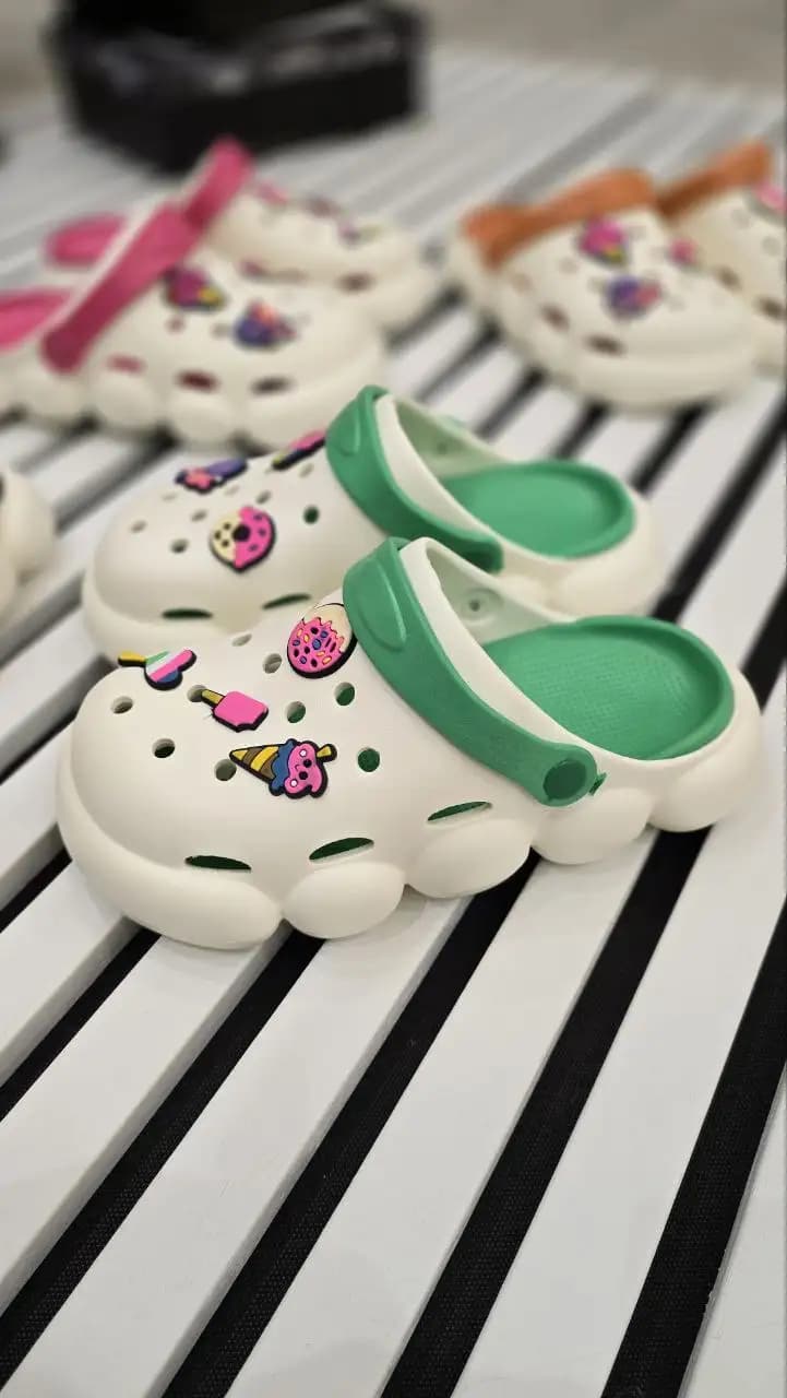 کراکس زنانه پایون (کرم-سبز) کد 4509