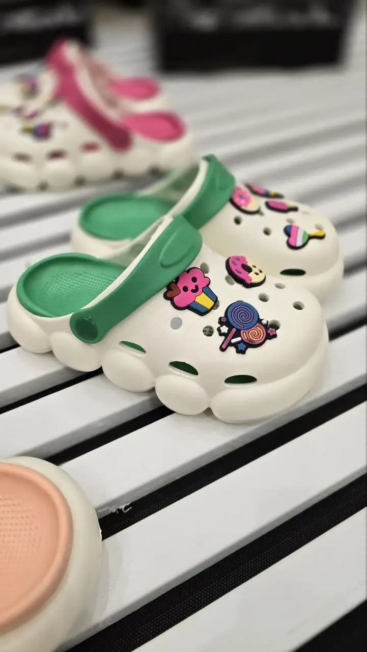 کراکس زنانه پایون (کرم-سبز) کد 4509 — تصویر ۲