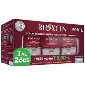 پک سه عددی شامپو ضد ریزش بیوکسین Bioxcin مدل فورت حجم 300 میل