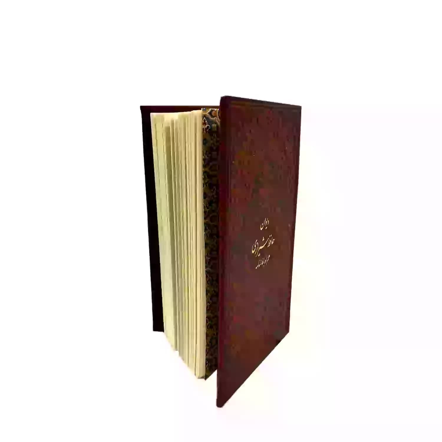 کتاب نفیس دیوان حافظ پالتویی چرم با فالنامه کد 125501 — تصویر ۲