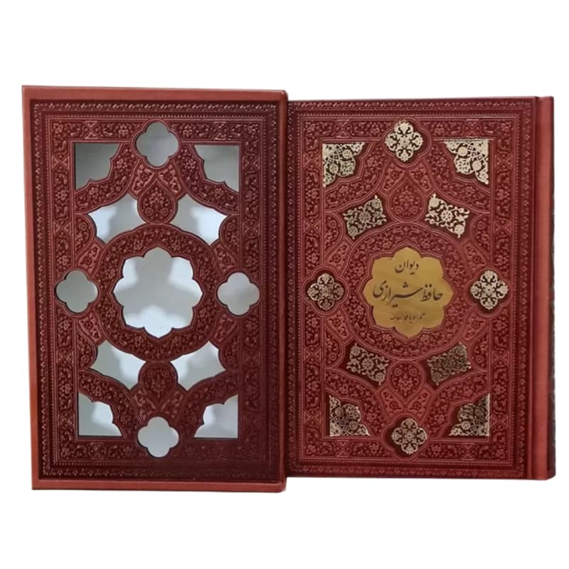 کتاب نفیس دیوان حافظ جیبی چرم تحریر قابدار با فالنامه کد 125447 — تصویر ۲