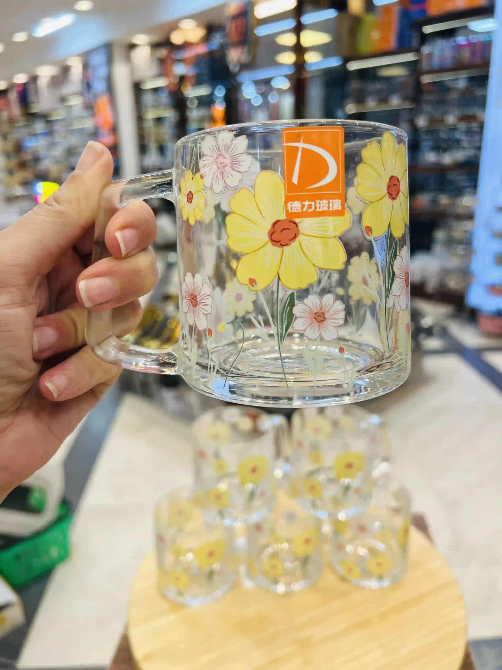 فنجان بلور طرح‌دار دلی (Deli) مدل TZ401T (۳۵۰ میلی‌لیتر) — تصویر ۲