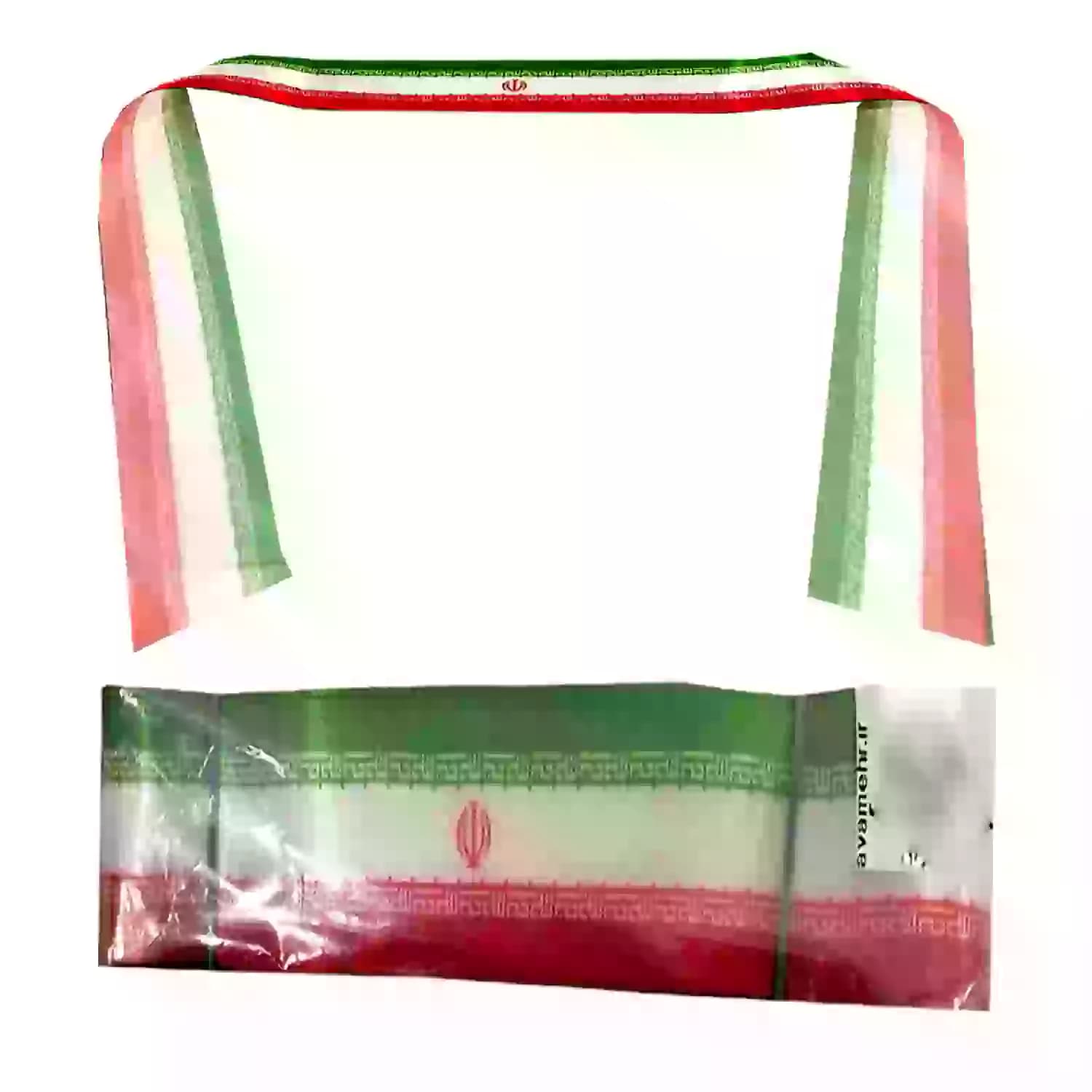 سربند ساتن دیجیتالی طرح پرچم ایران-4در75سانت-بسته 50عددی کد 103887 — تصویر ۳