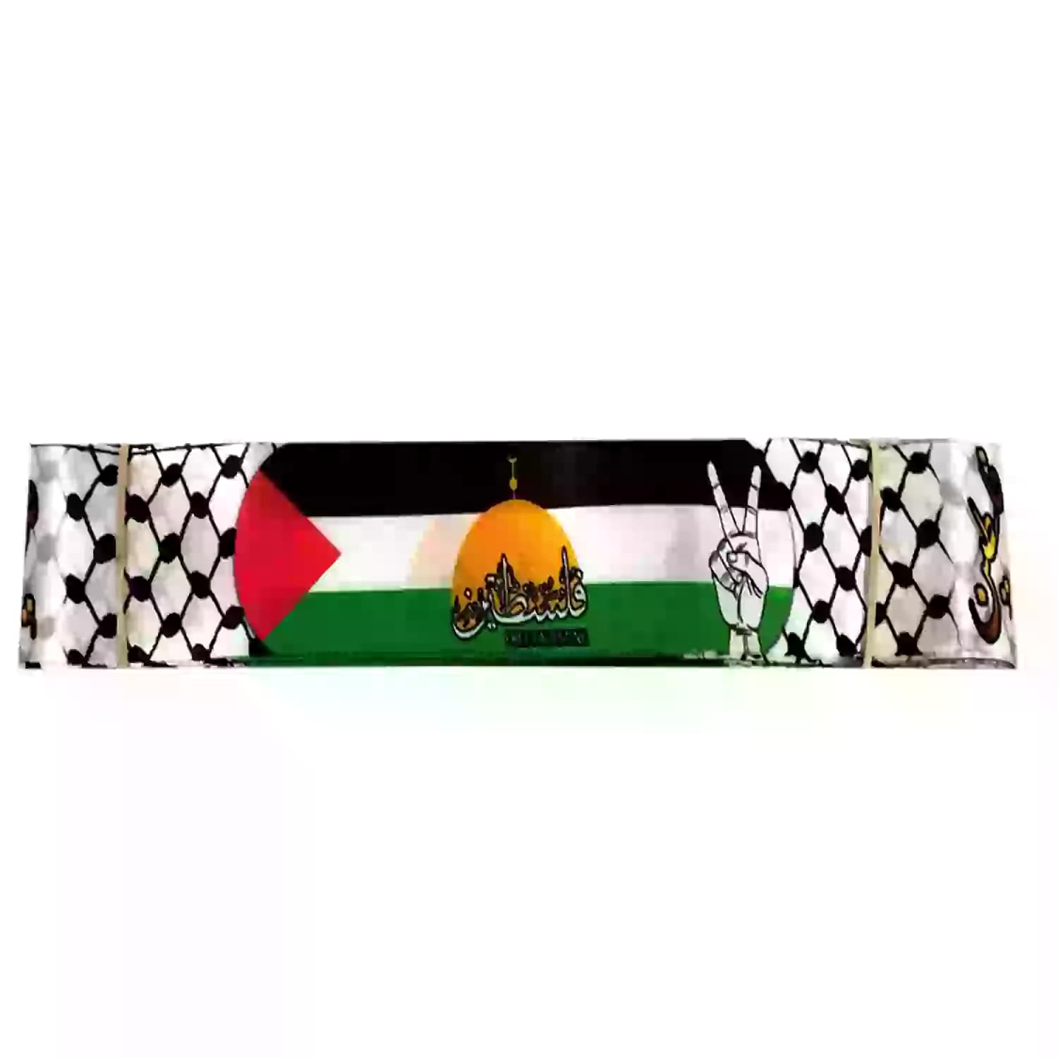 سربند ساتن دیجیتالی طرح پرچم فلسطین-4در75سانت-بسته 50عددی کد 103885