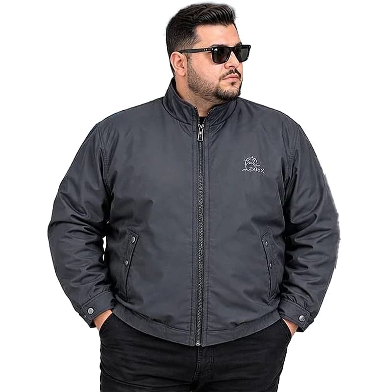 کاپشن دورو مردانه سایز بزرگ 5XL تا 8XL ضد آب | یقه ایستاده — تصویر ۴