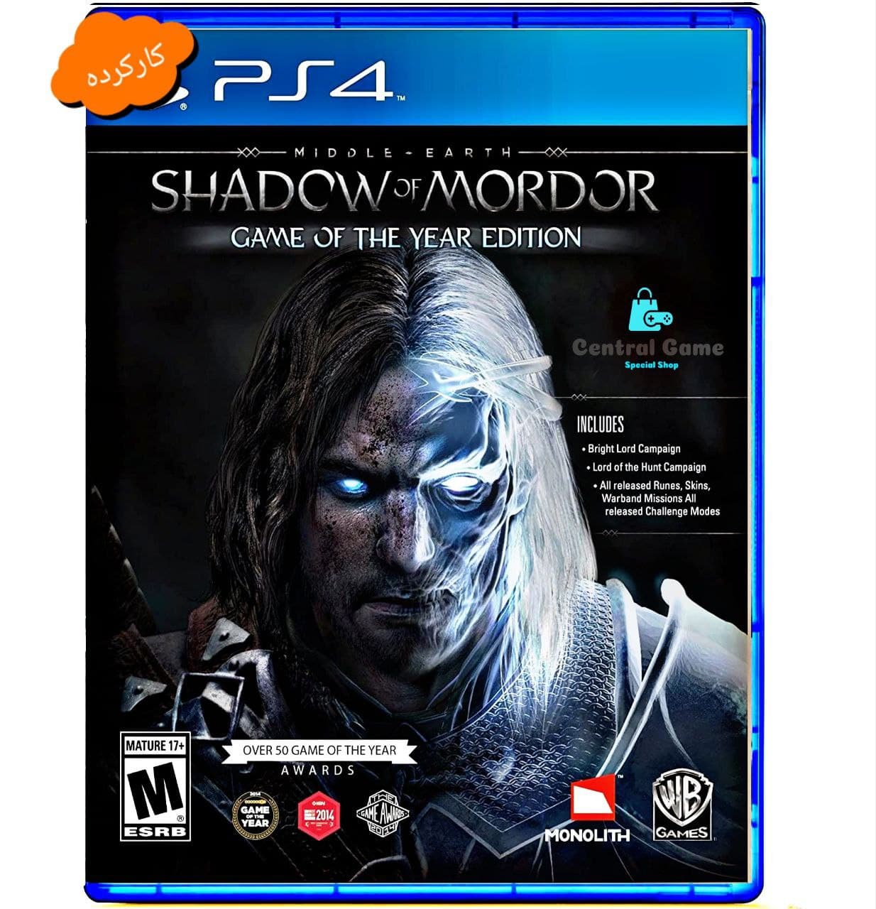 دیسک بازی Middle Earth: Shadow of Mordor Game of the Year Edition Ps4 کارکرده
